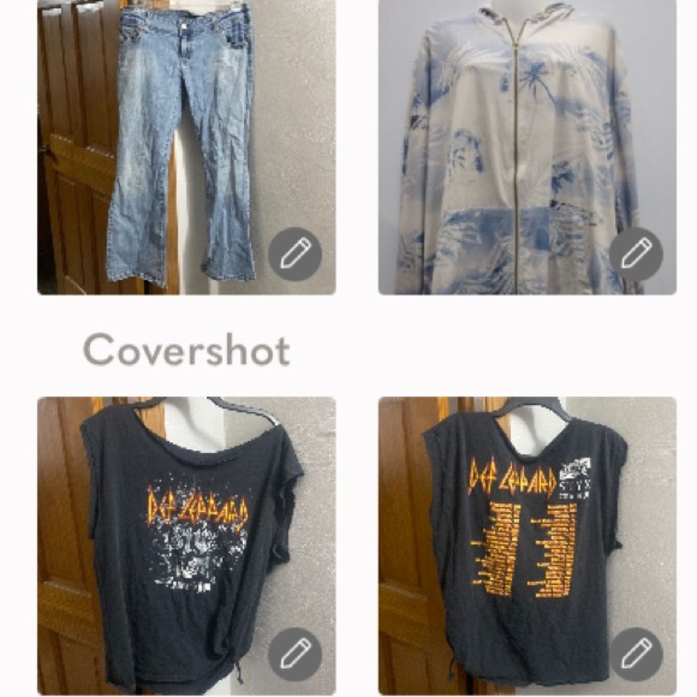 RARE AE 14👖+XL Boca Island hoodie NWT+TOUR 2015 Tee Def Leopard Styx Tesla
